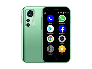 SOYES D18 3G Mini Smartphone 2.5Inch WiFi China Mobile 1GB 8GB Memory Quad Core Android Cell Phones 3D Glass Slim Body HD Camera Dual Sim Google Play Cute Smartphone (Fresh Green)