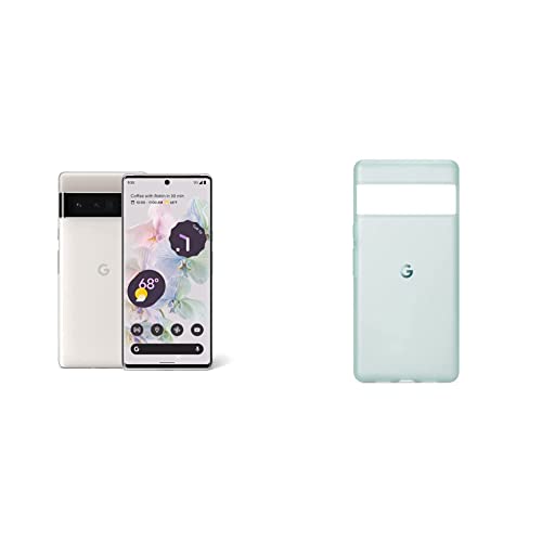 Google Pixel 6 Pro - 5G Android Phone - Unlocked Smartphone with Advanced Pixel Camera and Telephoto Lens - 128GB - Cloudy White & Google Pixel 6 Pro Case Google Pixel 6 Pro - 5G Android Phone - Unlocked Smartphone with Advanced Pixel Camera and Telephoto Lens - 128GB - Cloudy White & Google Pixel 6 Pro Case