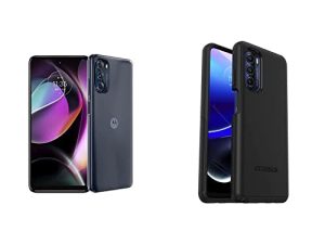 Motorola Moto G 5G | 2022 | 2-Day Battery | Unlocked | Made for US 6/256GB | 50 MP Camera | Moonlight Gray & OtterBox Commuter Series LITE Case for Moto g Stylus 5G (2022) - Black