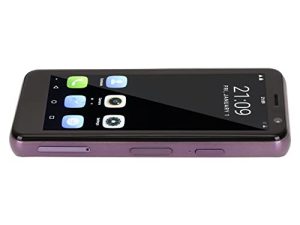8MP and 13MP 4G Mini Mobile Phone Face Fingerprint Dual Card Unlock Student Dual Standby Compact Mini Smartphone (Purple)