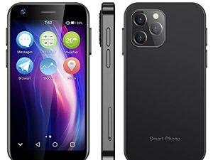 SOYES XS12 Super Mini 4G LTE Smartphone 3.0-inch Display 3GB RAM 32GB/64GB ROM 8 Core Android 10.0 Dual SIM 2000mAh 13MP with Google Play Store Face ID Backup Small Mobile Phone (Black