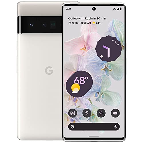 Google Pixel 6 Pro - 5G 6.71" AMOLED - Unlocked Smartphone with Advanced Pixel Camera and Telephoto Lens - 128GB - Cloudy White (Renewed) Google Pixel 6 Pro - 5G 6.71" AMOLED - Unlocked Smartphone with Advanced Pixel Camera and Telephoto Lens - 128GB - Cloudy White (Renewed)