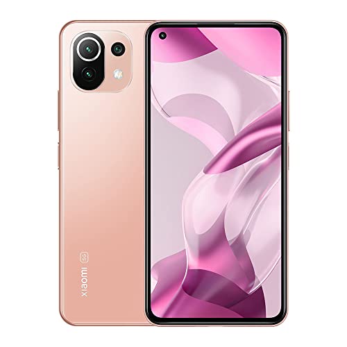 Xiaomi Mi 11 Lite NE 5G + 4G LTE Volte Global Unlocked GSM 64MP Triple Camera Worldwide GSM w/Fast Car Charger (Peach Pink Xiaomi Mi 11 Lite NE 5G + 4G LTE Volte Global Unlocked GSM 64MP Triple Camera Worldwide GSM w/Fast Car Charger (Peach Pink