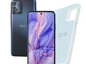 NUU B20 5G | Unlocked Android Smartphone | 6.5” FHD+ Display | 90Hz Refresh Rate | 48MP Triple Camera | 5000mAh Battery | 18W Fast Charge | Stardust Blue | TUDIA Liquid Silicone CASE (Carolina)