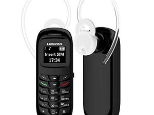 Sudroid Mini Small Mobil Cell Phone L8star BM70 Bluetooth Handset 0.66 inch Unlocked Bluetooth Earphone Dialer Support SIM Card(Black)