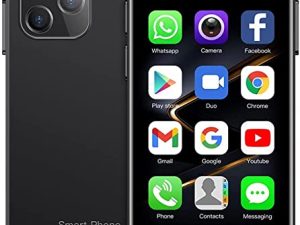 Global Version Soyes XS12 Mini 4G Smartphone 3.0 Inch Dual Sim Ultra Thin Unlocked Card Mobile Phone WiFi Bluetooth Hotspot Student Pocket Cellphone (XS12 Black
