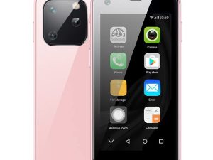 Mini Smartphone Unlocked Android Phone 1GB RAM 8GB ROM Quad Core Dual SIM WiFi 3G WCDMA Small Mobile Phones Google Play Whatsapp for Student Children (A-Pink)